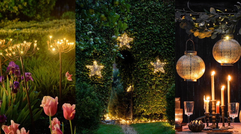 Outdoor Space with Small Solar Lights