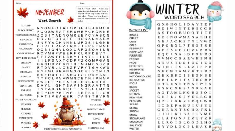 word search printable pdf