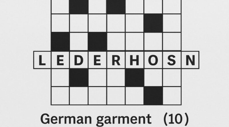 german garment crossword clue